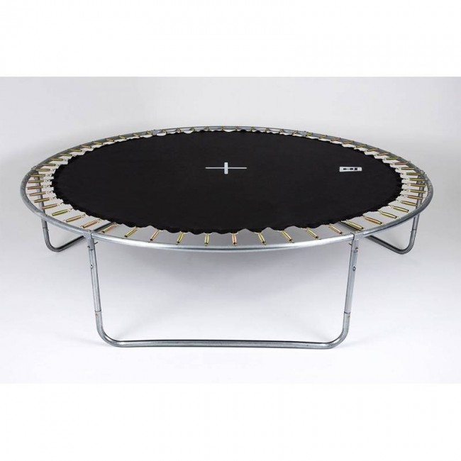 Батут детский Hop-Sport 12ft (366cm) зеленый с внутренней сеткой