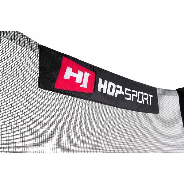 Батут Hop-Sport 12ft (366cm) чорно-синій з зовнішньої сіткою