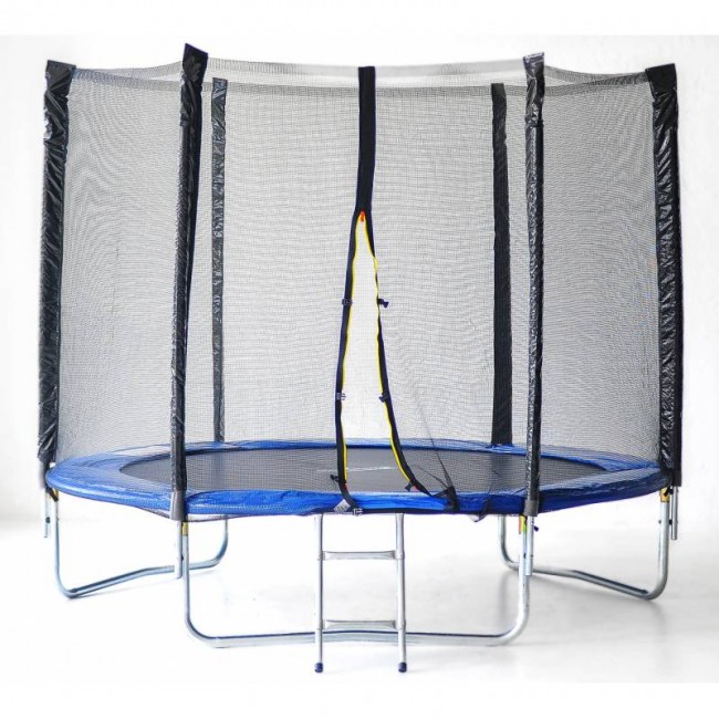 Батут детский SJ 4.5ft (140cm) blue с внешней сеткой