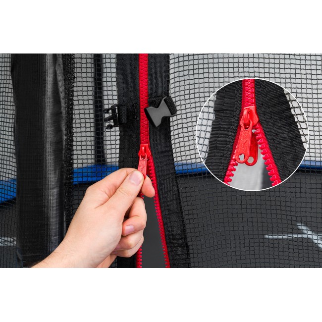 Батут Hop-Sport 10ft (305cm) чорно-синій з внутрішньої сіткою (4 ноги)