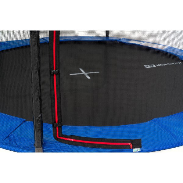 Батут детский Hop-Sport 14ft (427cm) черно-синий с внешней сеткой