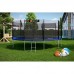 Батут детский Hop-Sport 16ft (488cm) blue с внешней сеткой