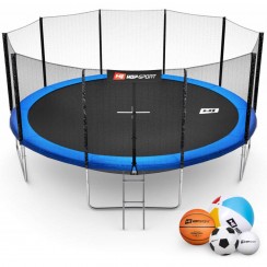 Батут детский Hop-Sport 16ft (488cm) blue с внешней сеткой