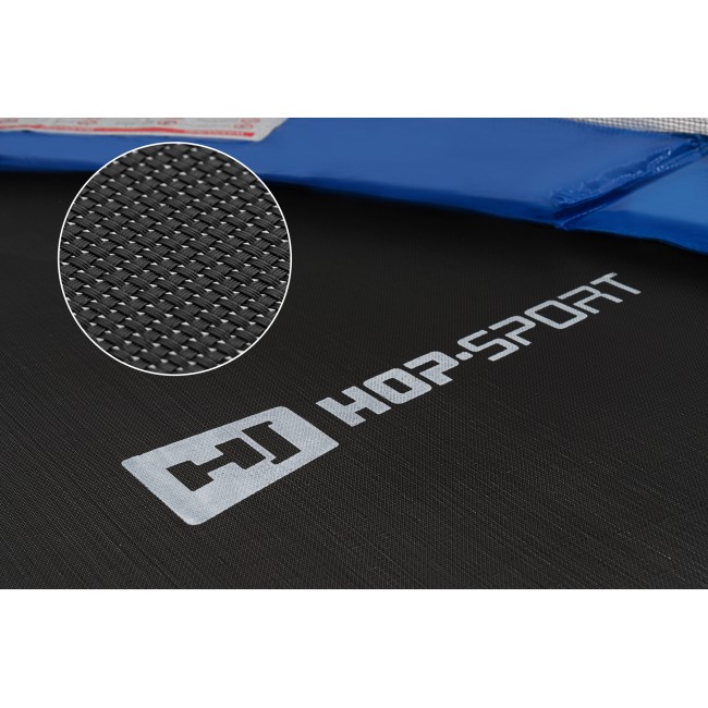 Батут детский Hop-Sport 10ft (305cm) черно-синий с внешней сеткой (4 ноги)