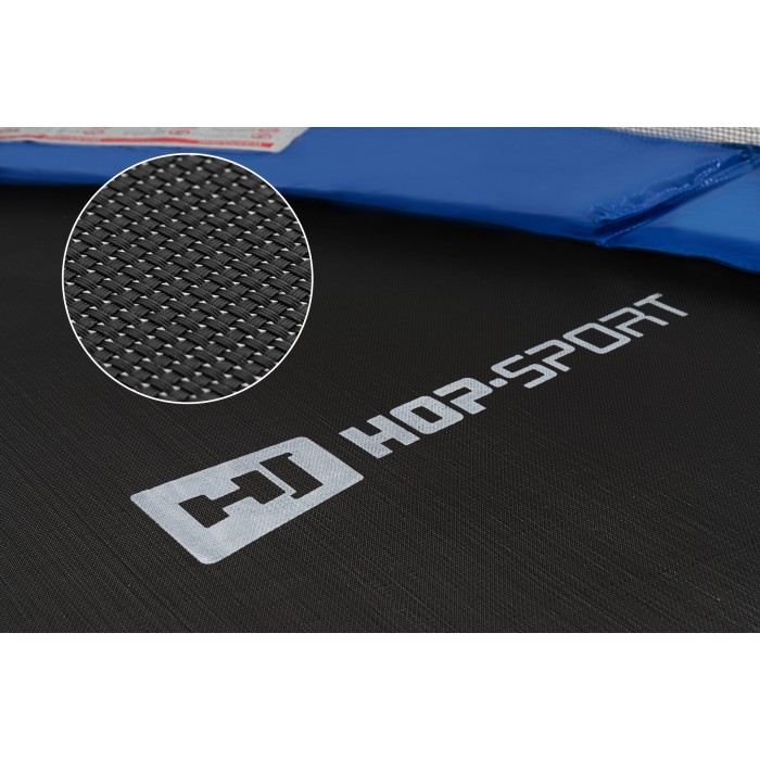 Батут Hop-Sport 10ft (305cm) чорно-синій з зовнішньої сіткою (4 ноги)