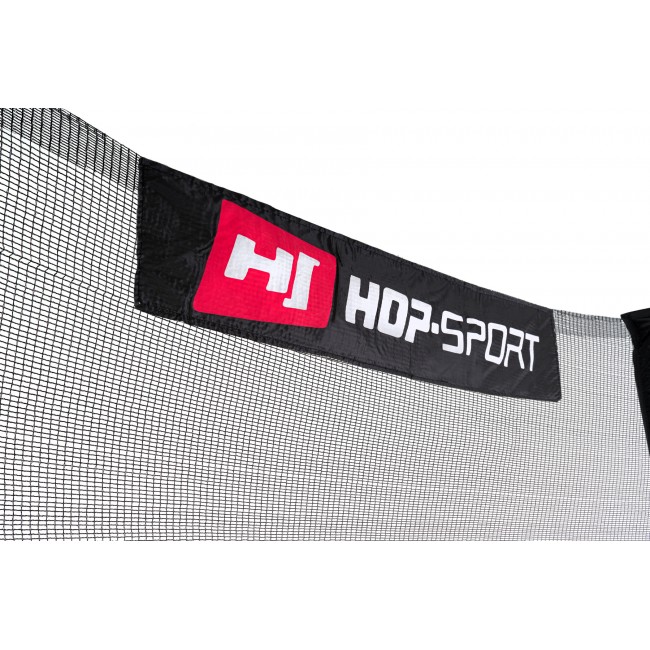 Батут детский Hop-Sport 10ft (305cm) черно-синий с внешней сеткой (4 ноги)