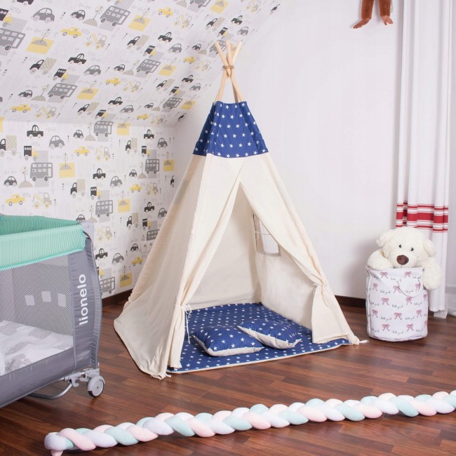 Детская палатка (вигвам) Springos Tipi XXL TIP08 White/Blue