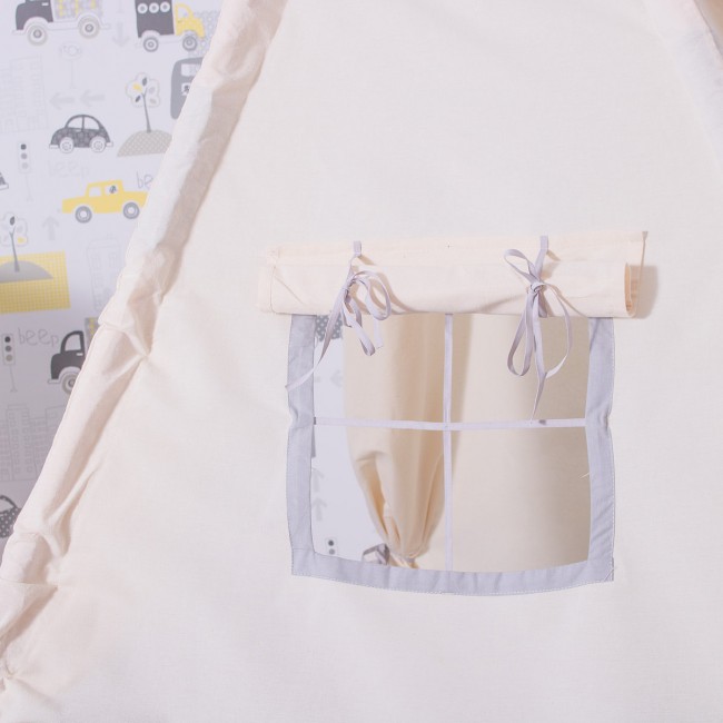 Детская палатка (вигвам) Springos Tipi XXL TIP10 White/Grey