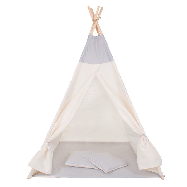 Детская палатка (вигвам) Springos Tipi XXL TIP10 White/Grey