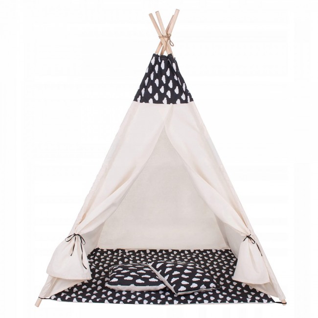 Детская палатка (вигвам) Springos Tipi XXL TIP01 White/Black