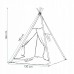 Дитяча палатка (вігвам) Springos Tipi XXL TIP12 White / Pink