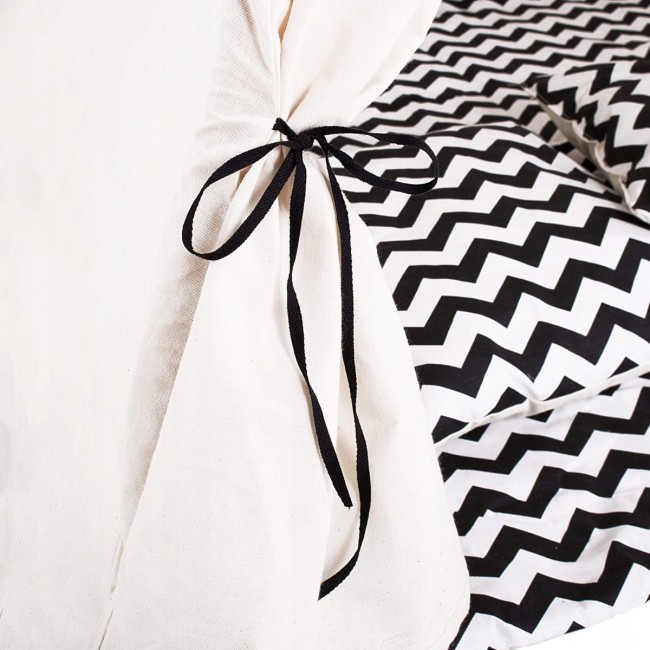 Детская палатка (вигвам) Springos Tipi XXL TIP02 White/Black