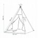 Дитяча палатка (вігвам) Springos Tipi XXL TIP02 White / Black