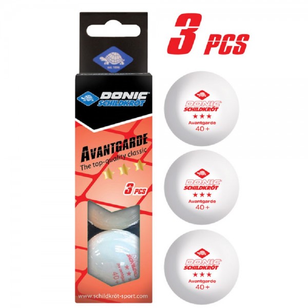 Мячи для настольного тенниса Donic Advantgarde 3* 40+ 3шт white