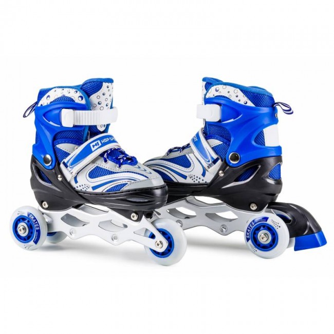 Роликовые коньки 3в1 Hop-Sport HS-8101 Speed S (размер) синие