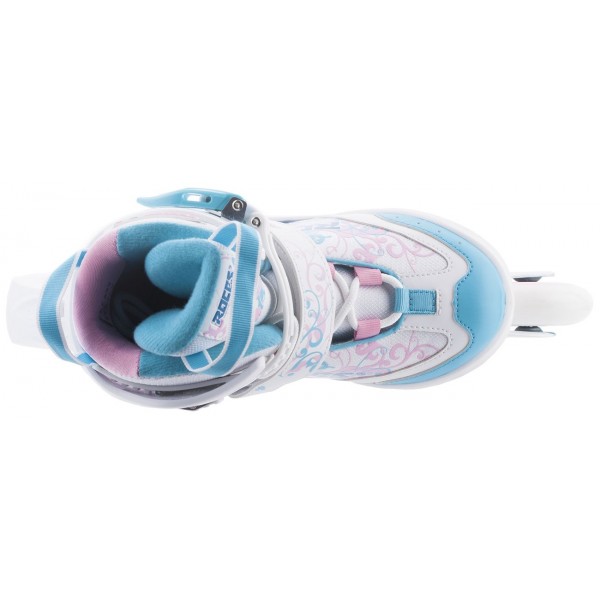 Роликовые коньки детские раздвижные Roces YUMA белый/голубой р.30 S17RS5WQ30