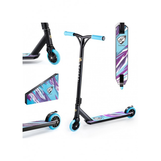 Трюковий самокат Falcon City Black/Sky Blue (P-5907739312631)