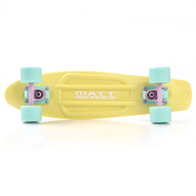Скейтборд Meteor MATT yellow minth minth 23769