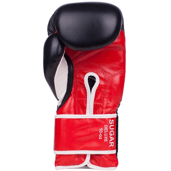 Боксерские перчатки SUGAR DELUXE (черно-красные) 12oz