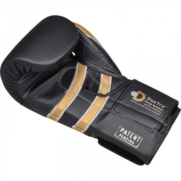 Боксерські рукавички RDX Leather Black Gold 12 ун.