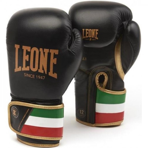 Боксерские перчатки Leone Italy Black 14 ун.
