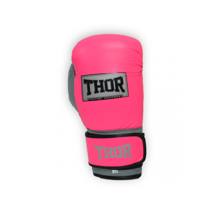 Боксерские перчатки THOR TYPHOON 10oz /PU /розово-бело-серые