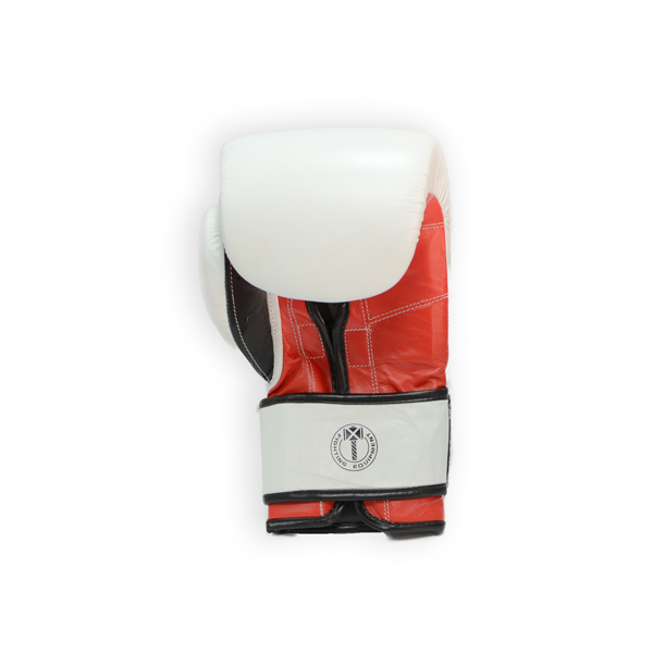 Боксерські рукавички THOR RING STAR 12oz / Шкіра / біло-червоно-чорні