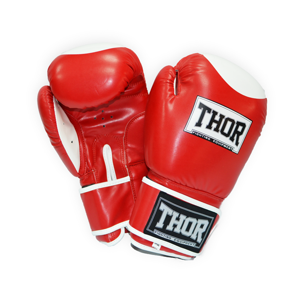 Боксерские перчатки THOR COMPETITION 14oz /PU /красно-белые