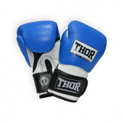 Боксерские перчатки THOR PRO KING 16oz /PU /сине-бело-черные