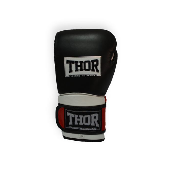 Боксерские перчатки THOR PRO KING 16oz /PU /черно-красно-белые