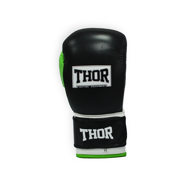 Боксерские перчатки THOR TYPHOON 10oz /PU /черно-зелено-белые