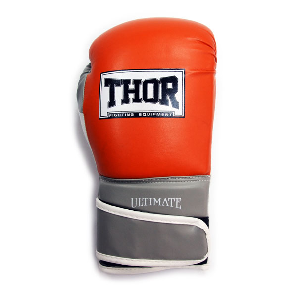 Боксерские перчатки THOR ULTIMATE (PU) OR/GR/WH 12 oz.