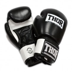 Боксерские перчатки THOR SPARRING (PU) BLK/WH 16 oz.