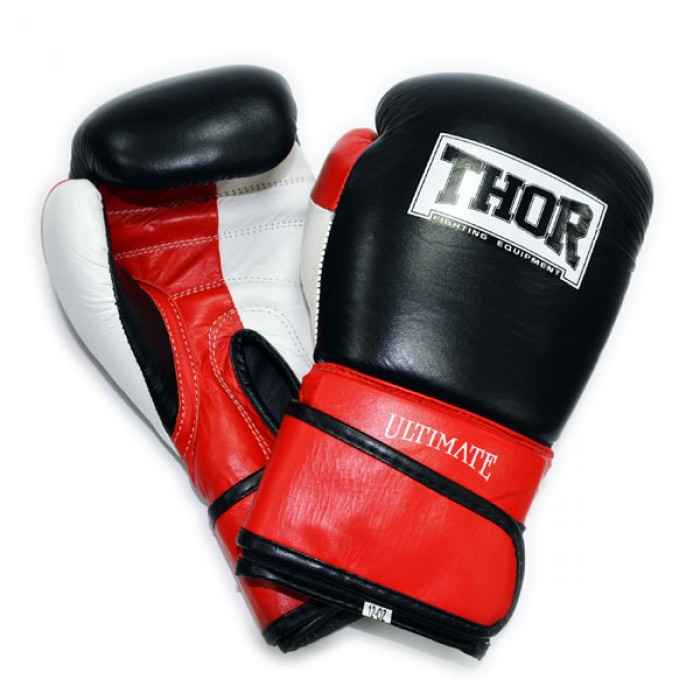 Боксерские перчатки THOR ULTIMATE (Leather) W/B/R 14 oz.