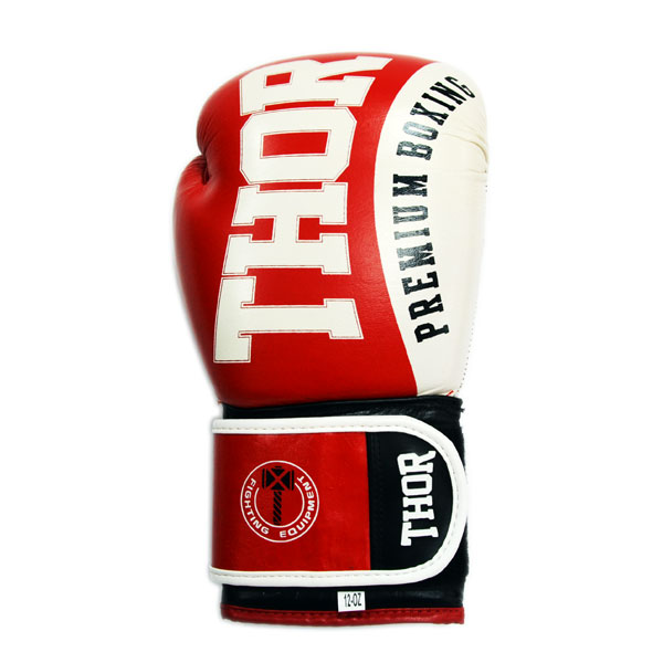 Боксерские перчатки THOR SHARK (Leather) RED 10 oz.