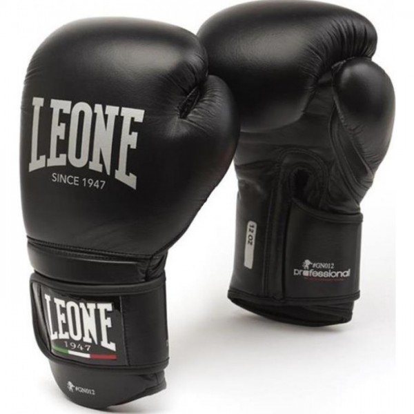 Боксерские перчатки Leone Professional Black 12 ун.