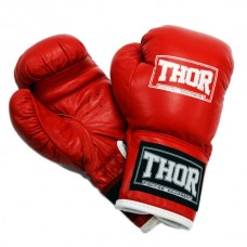 Боксерские перчатки THOR JUNIOR (Leather) RED 10 oz.