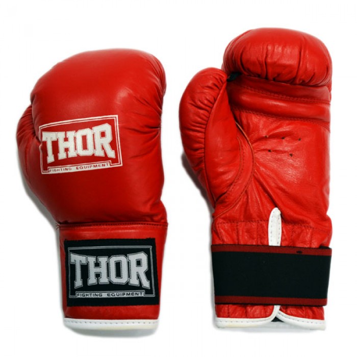 Боксерские перчатки THOR JUNIOR (Leather) RED 10 oz.