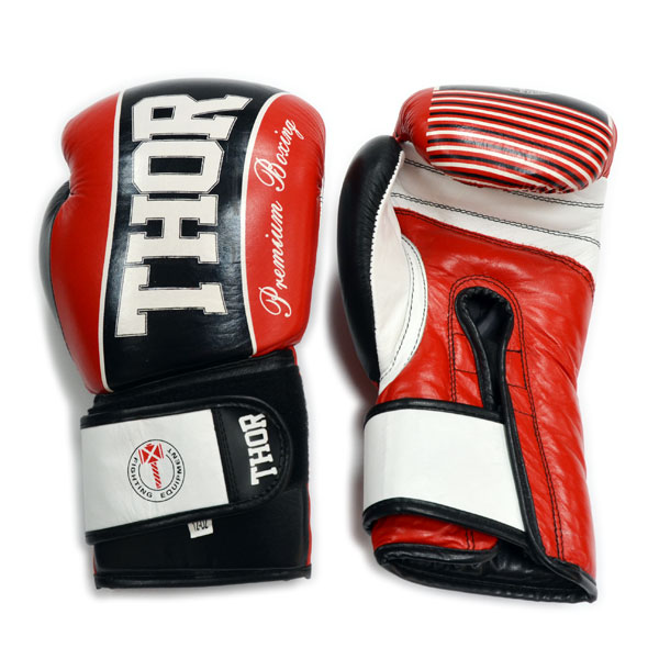 Боксерские перчатки THOR THUNDER (Leather) RED 12 oz.