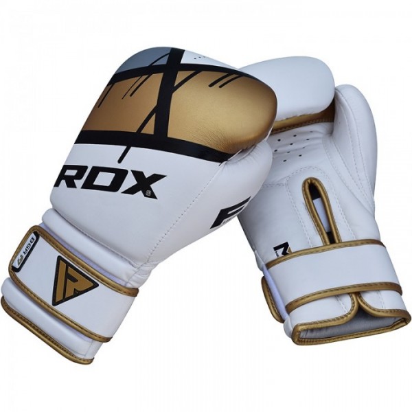 Боксерские перчатки RDX Rex Leather Gold 16 ун.