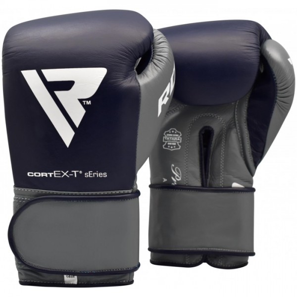 Боксерські рукавички RDX Leather Pro C4 Blue 12 ун.