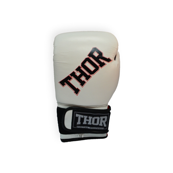 Боксерские перчатки THOR RING STAR 10oz /Кожа /бело-красно-черные