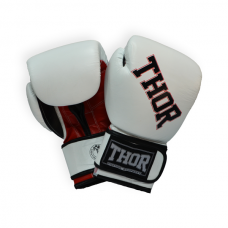 Боксерские перчатки THOR RING STAR 16oz /PU /бело-красно-черные