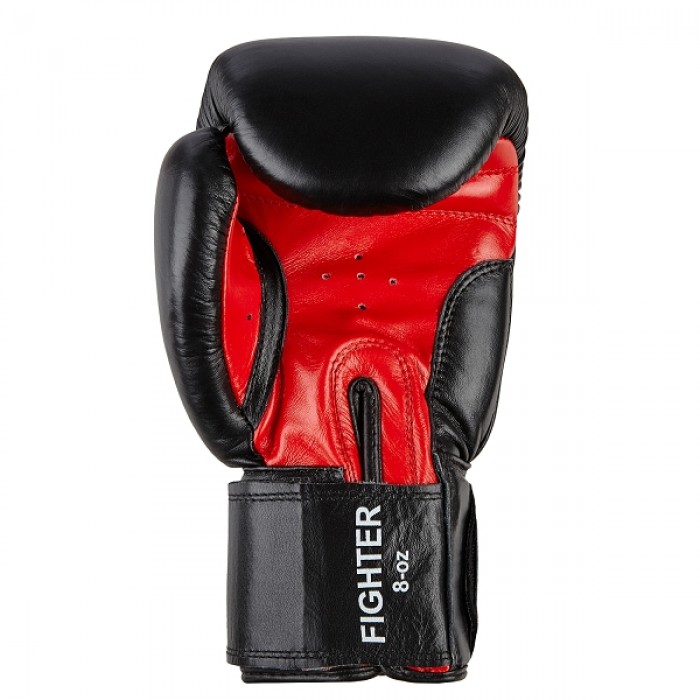 Боксерские перчатки FIGHTER (черно-красные) 14oz