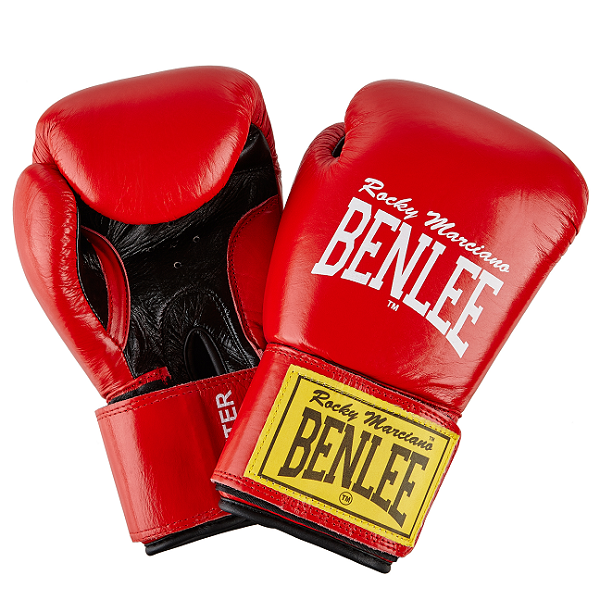 Боксерские перчатки Benlee FIGHTER 16oz /Кожа /красно-черные