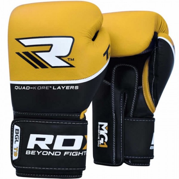 Боксерские перчатки RDX Quad Kore Yellow 12 ун.