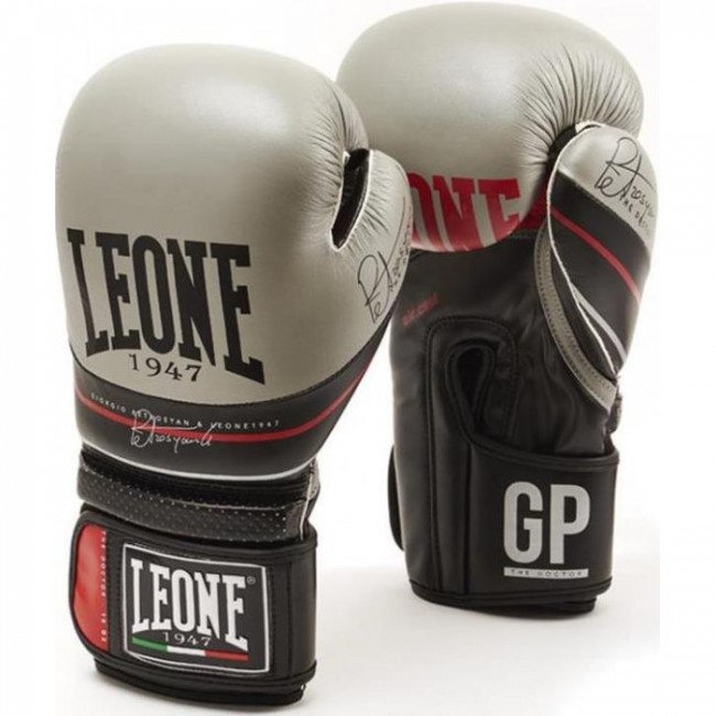 Боксерские перчатки Leone Doctor Black 10 ун. Боксерские перчатки Leone Doctor Black 10 ун.