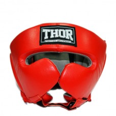 Шлем боксерский THOR 716 (Leather) RED S