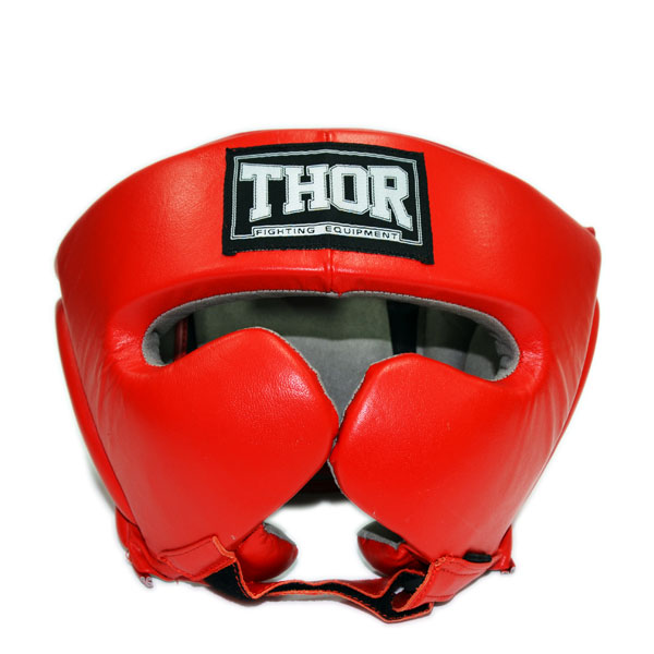 Шлем боксерский THOR 716 (Leather) RED XL