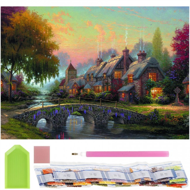 Набір алмазної мозаїки (вишивки) Springos 40 x 30 см DP0013